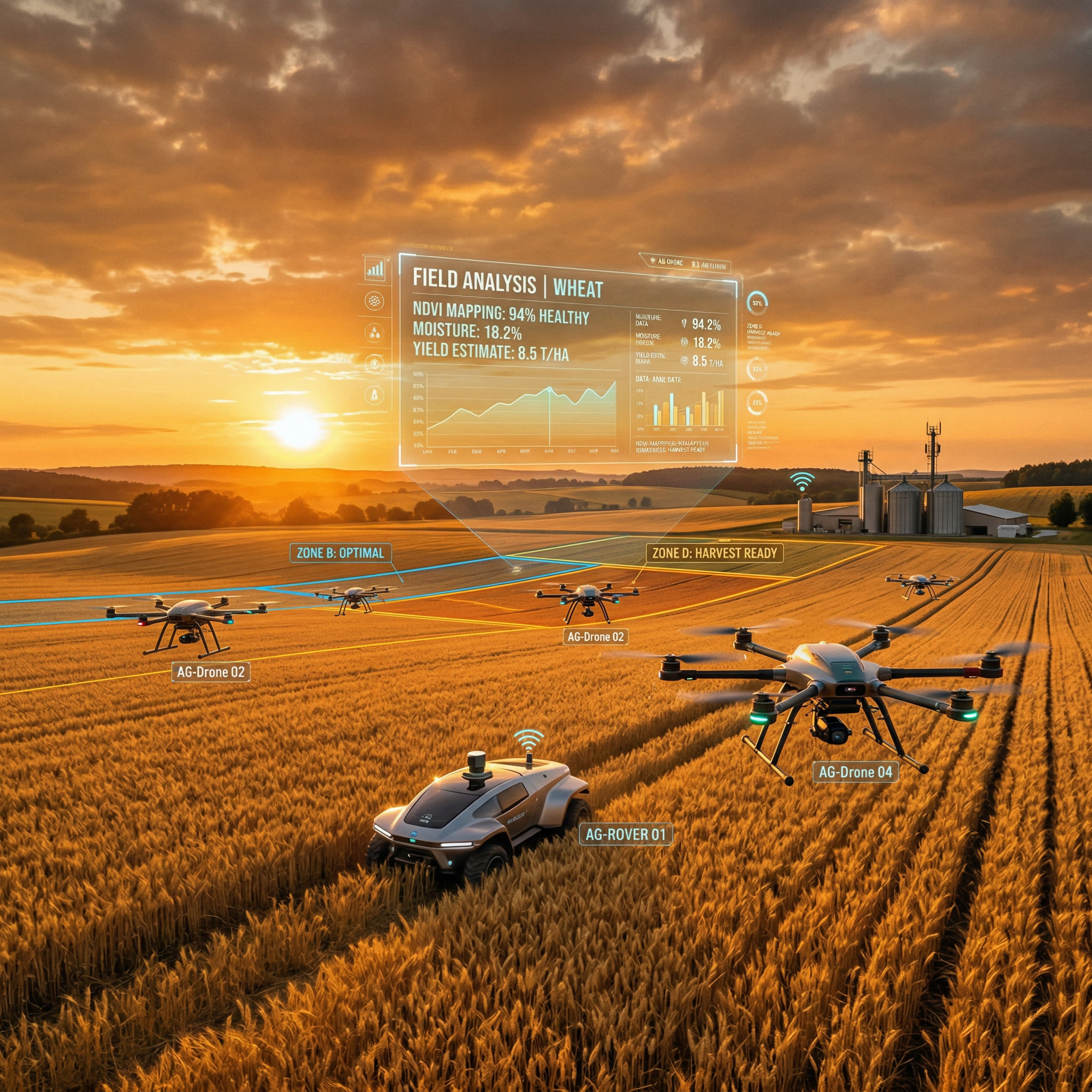 Agricultural drone technology with smart farming