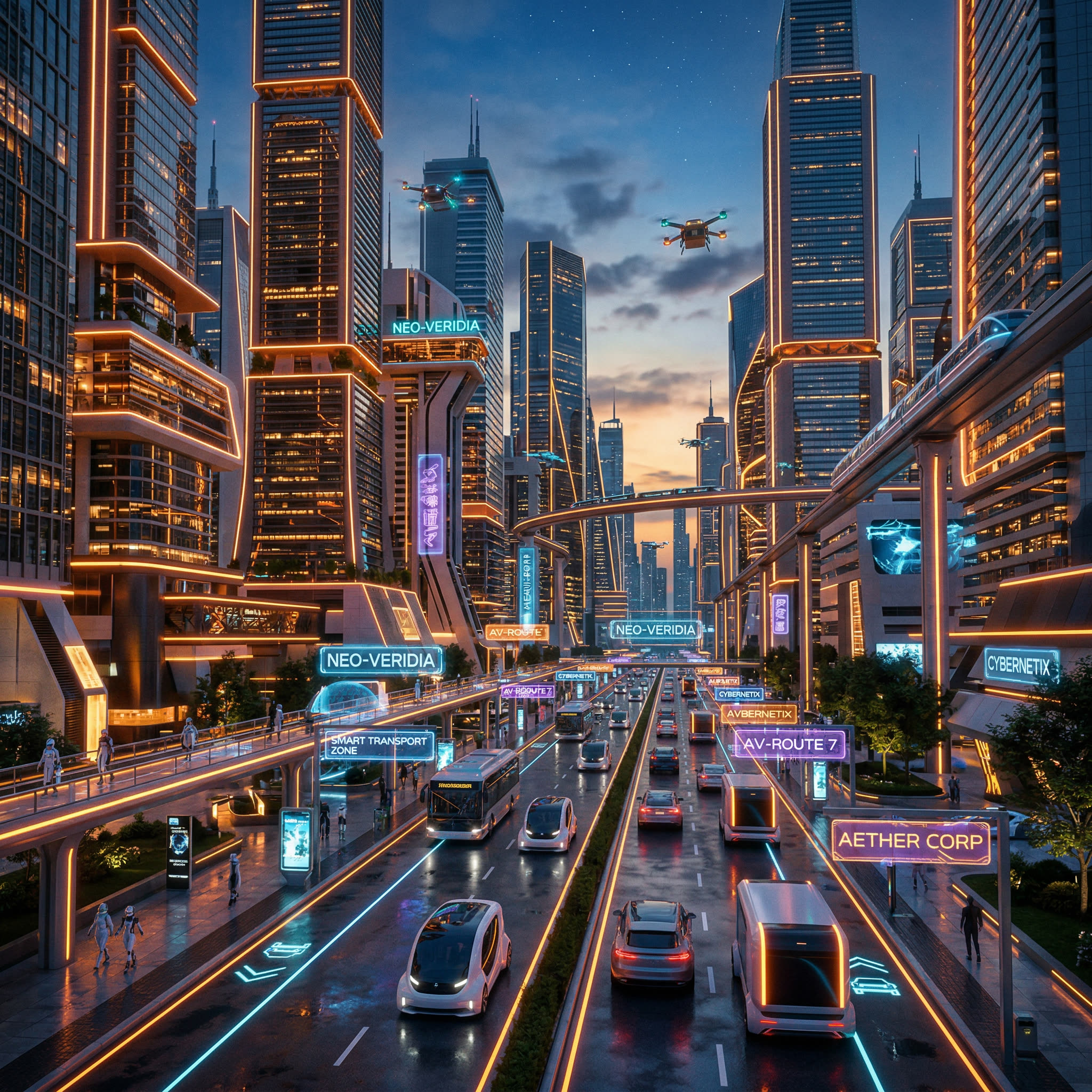 Futuristic smart city